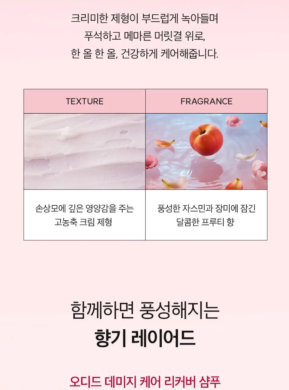[열손상보호] 오디드 데미지 케어 리커버 트리트먼트 300ml+100ml 단독기획/단품 택1 상세페이지 34